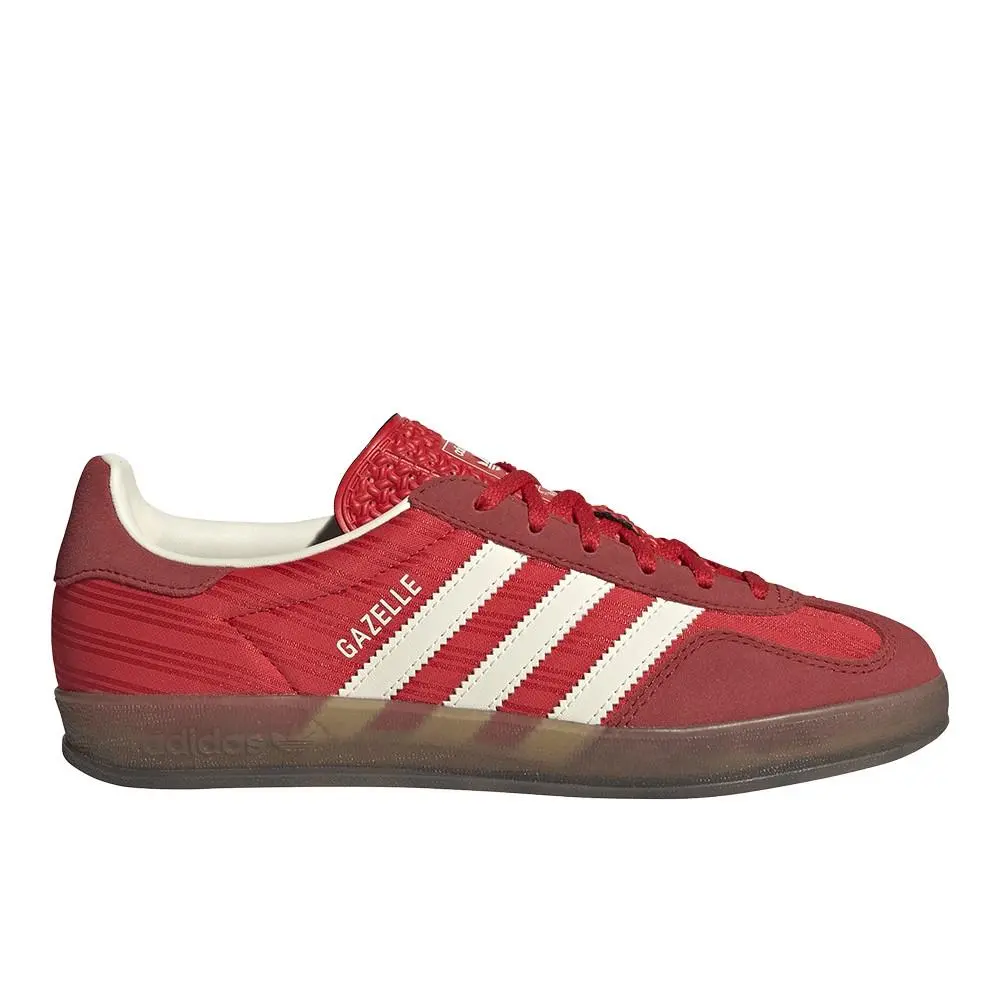 Adidas Gazelle Indoor Lace Up Womens Red Sneakers Casual Shoes JS1411