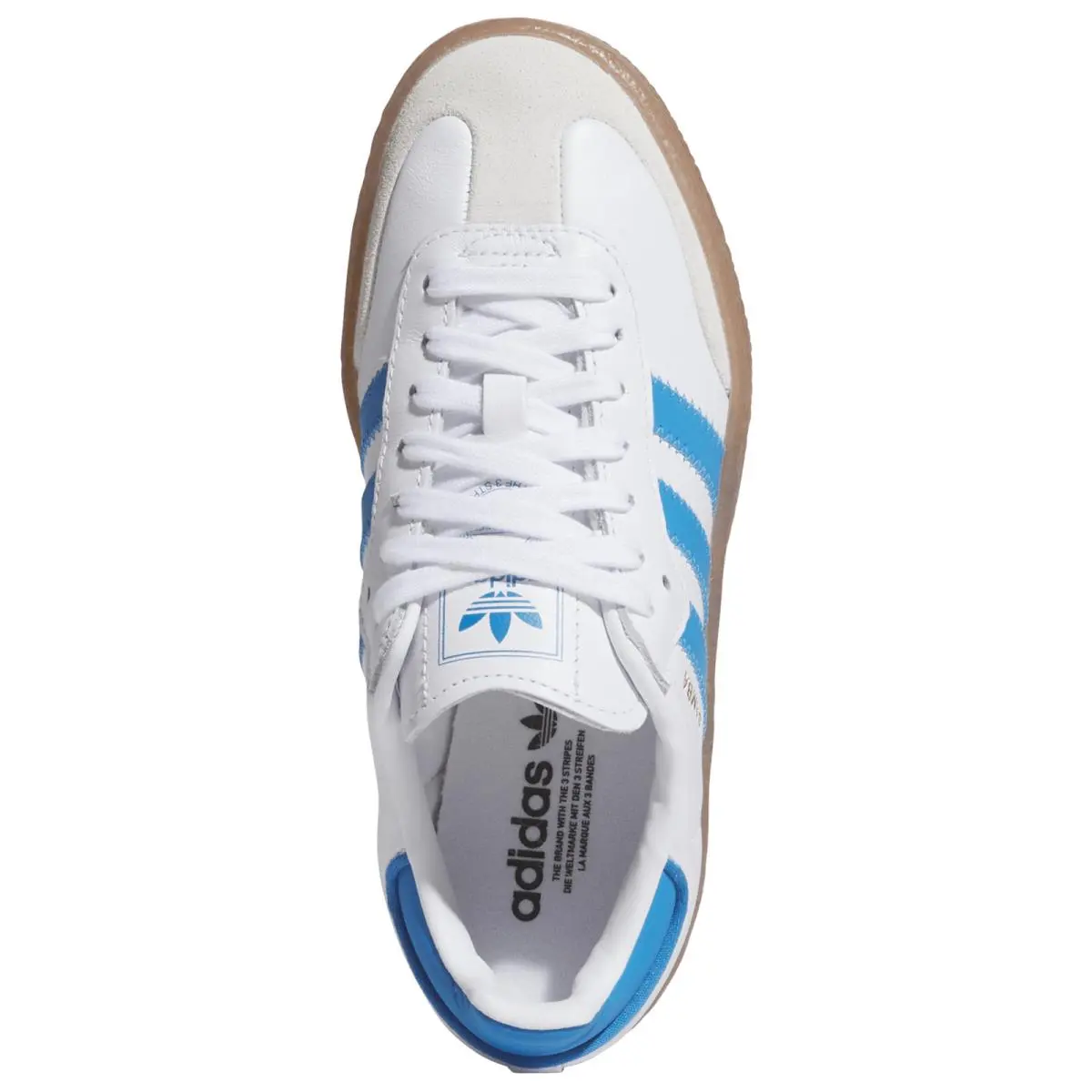 Adidas shoes - Cloud White/Bright Blue/Gold Metallic 2