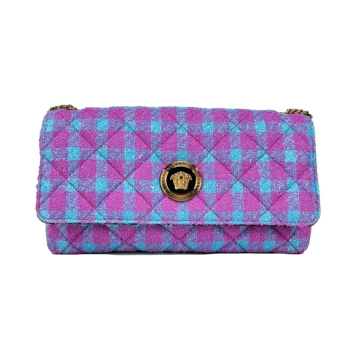 Versace Wool Lurex Medium Shoulder Crossbody Bag