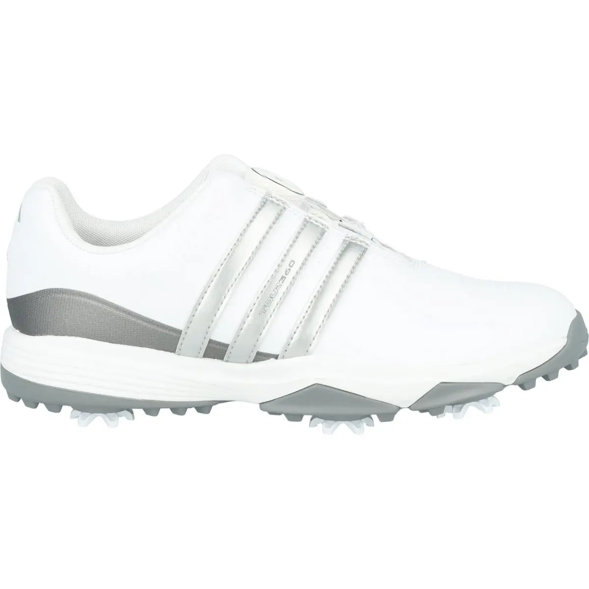Adidas JR Tour360 24 Boa Ftwr White/silver Metallic/dash Grey Junior Golf Shoe