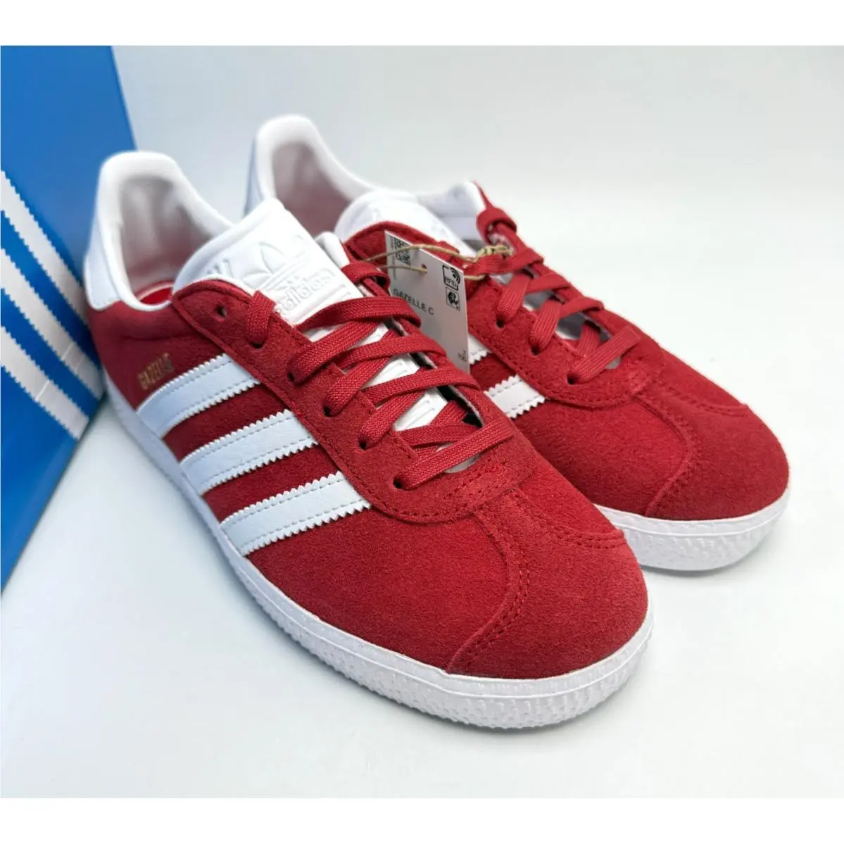 Adidas shoes - adidas Gazelle C - Gazelle - Better Scarlet/Cloud White/Gold Metallic 2