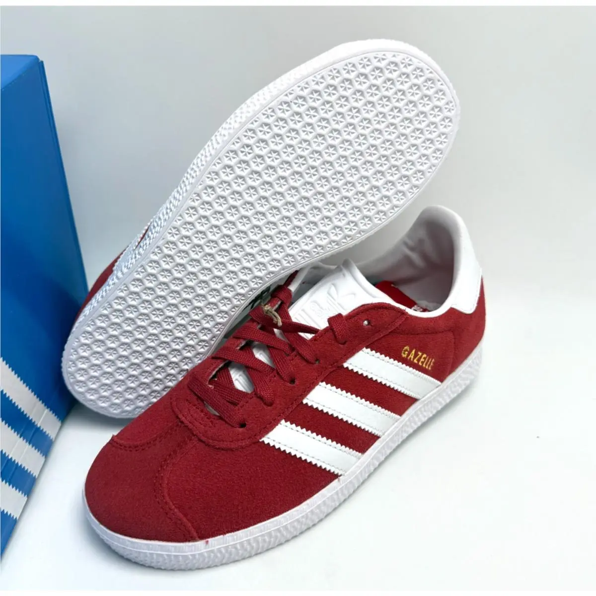 Adidas shoes - adidas Gazelle C - Gazelle - Better Scarlet/Cloud White/Gold Metallic 12