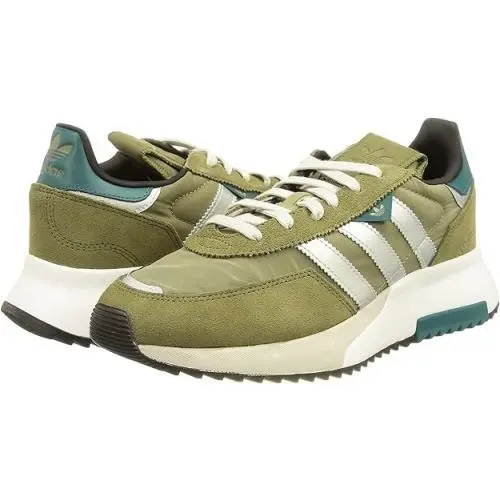Adidas Originals Retropy F2 Sneaker Mens US 7.5 Olive Green Suede Shoes ZOGG1731