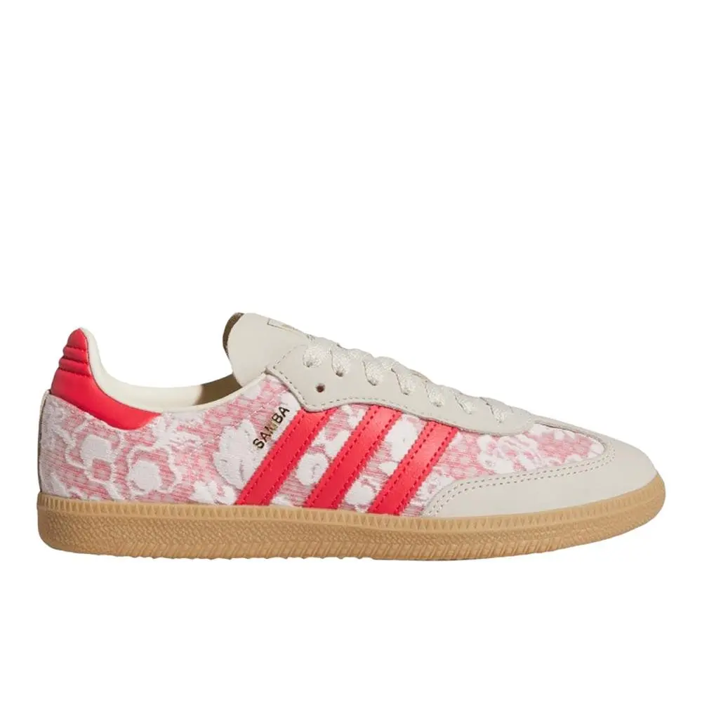 Adidas Samba Og X Liberty London Lace Up Womens Off White Sneakers Casual Shoes