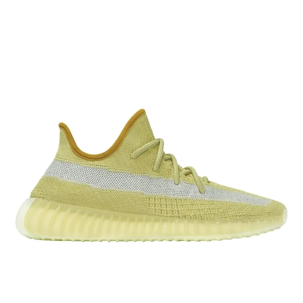Adidas Yeezy Boost 350 V2 Lace Up Mens Yellow Sneakers Casual Shoes FX9034 - Yellow