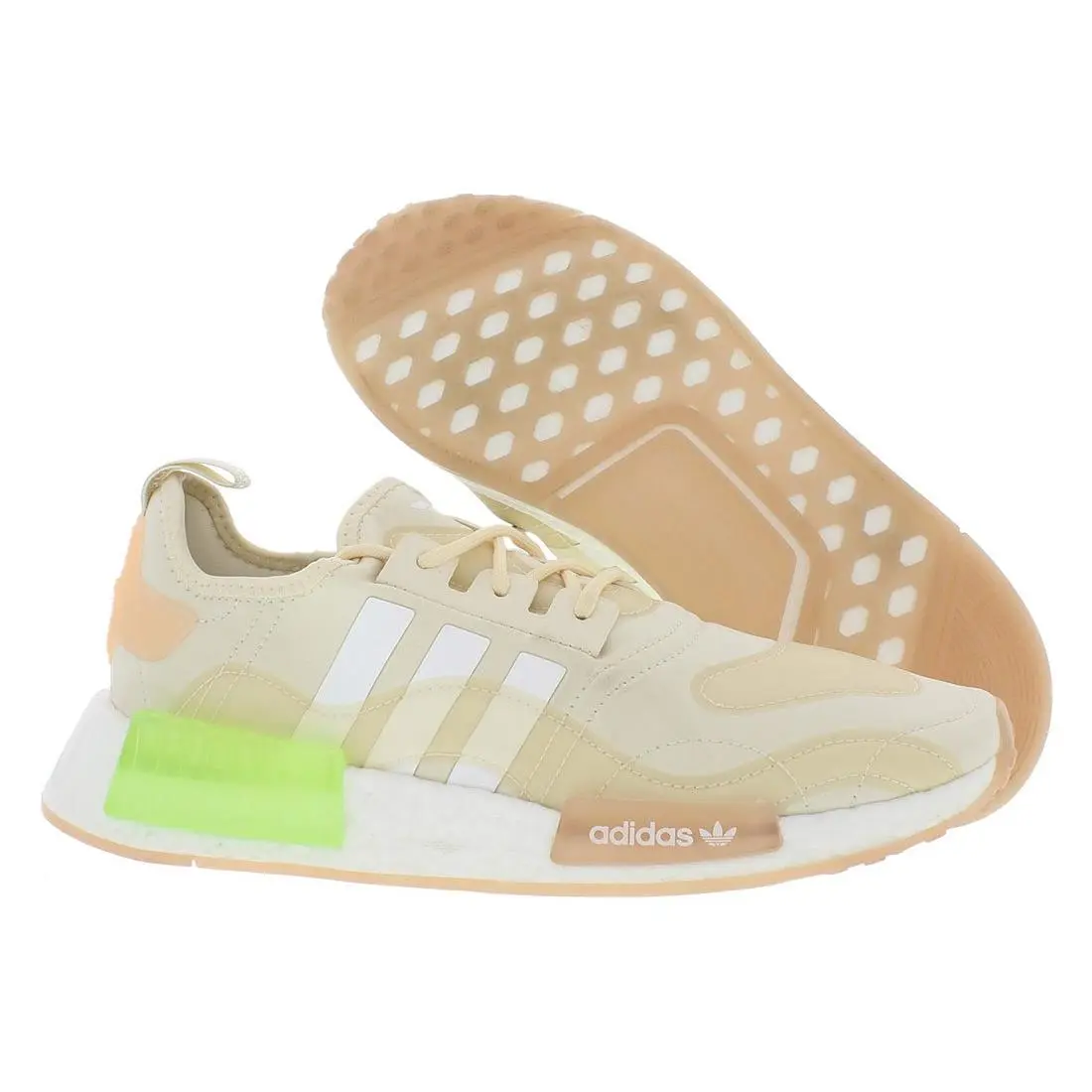 Adidas shoes - Wonder White/Cloud White/Signal Green, Main: Beige 4