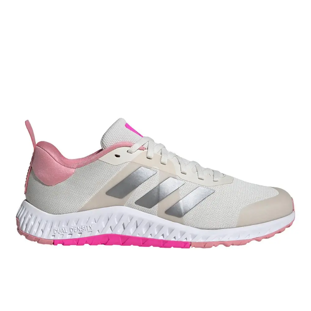 Adidas Everyset Versatile Training Wide Womens Grey Pink Sneakers Athletic Sho