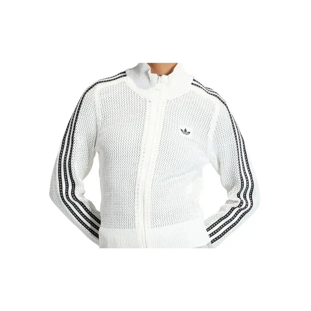 Adidas clothing - adidas KNITTED CROCHET FIREBIRD TRACK TOP - KC6496 - White, Manufacturer: Off White 0