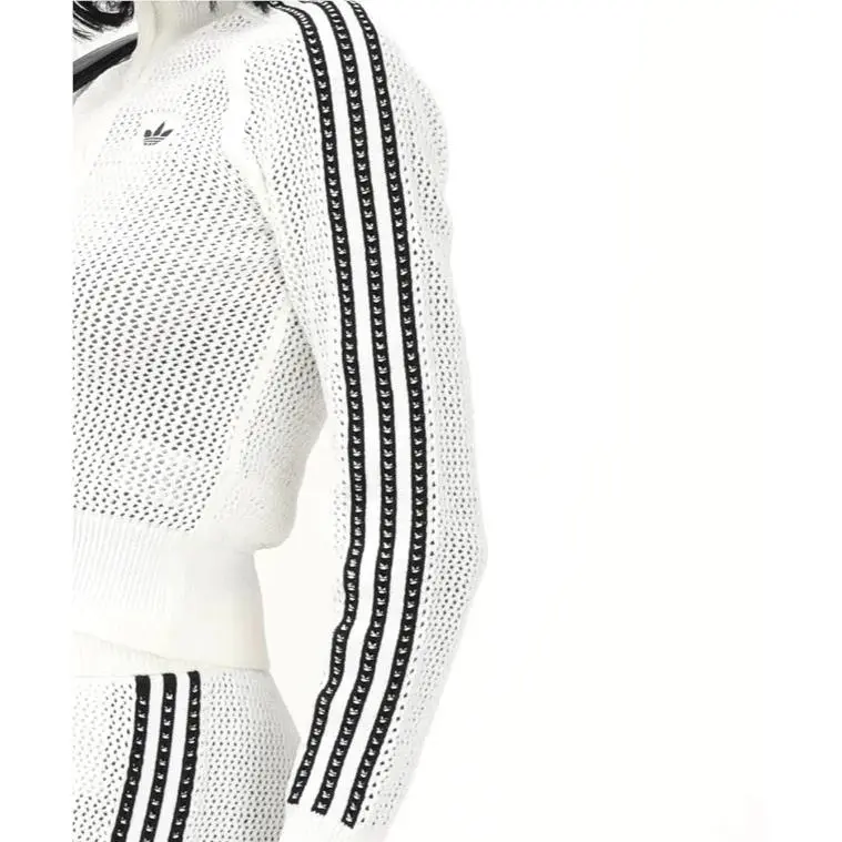 Adidas clothing - adidas KNITTED CROCHET FIREBIRD TRACK TOP - KC6496 - White, Manufacturer: Off White 10