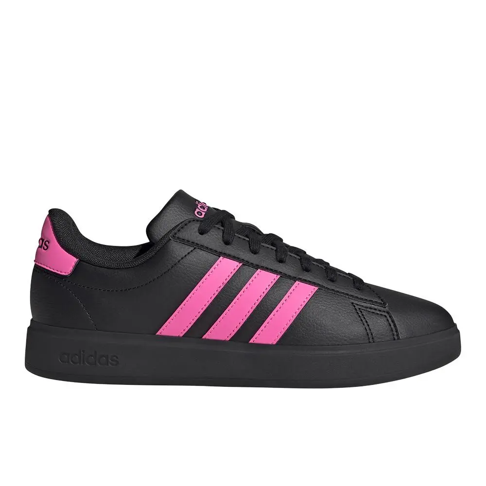 Adidas Grand Court 2.0 Lace Up Womens Black Sneakers Casual Shoes JS1757