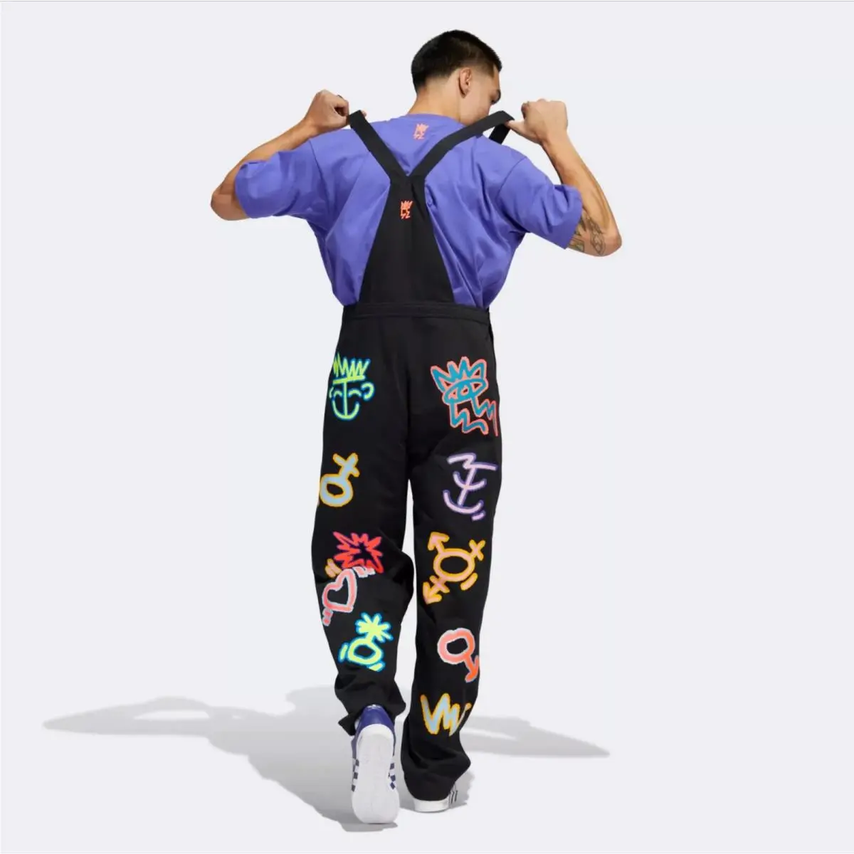Medium  X Kris Andrew Love Uni Overall Unisex Neon Black HC3090 by Adidas