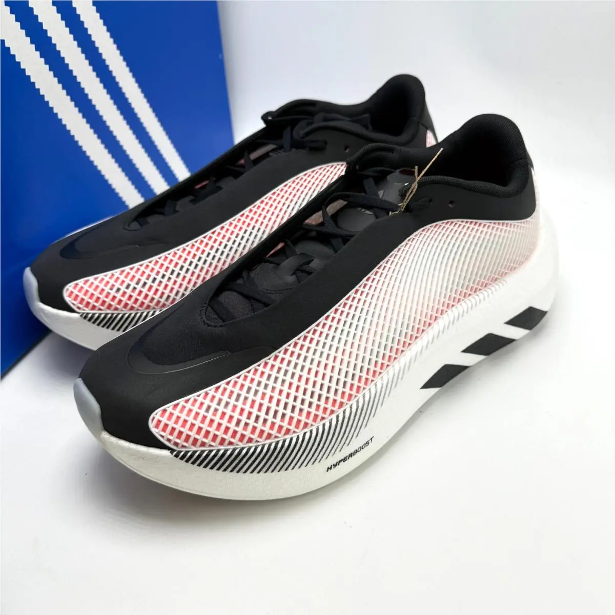 Adidas Hyperboost Ephr Black Solar Red White LA6206 Men`s sz 9-12