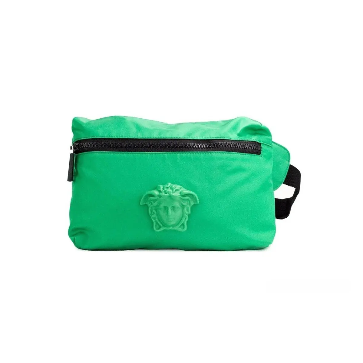 Small Bright Green Nylon Matte Medusa Belt Bag Waist Fanny Pack Purse by Versace