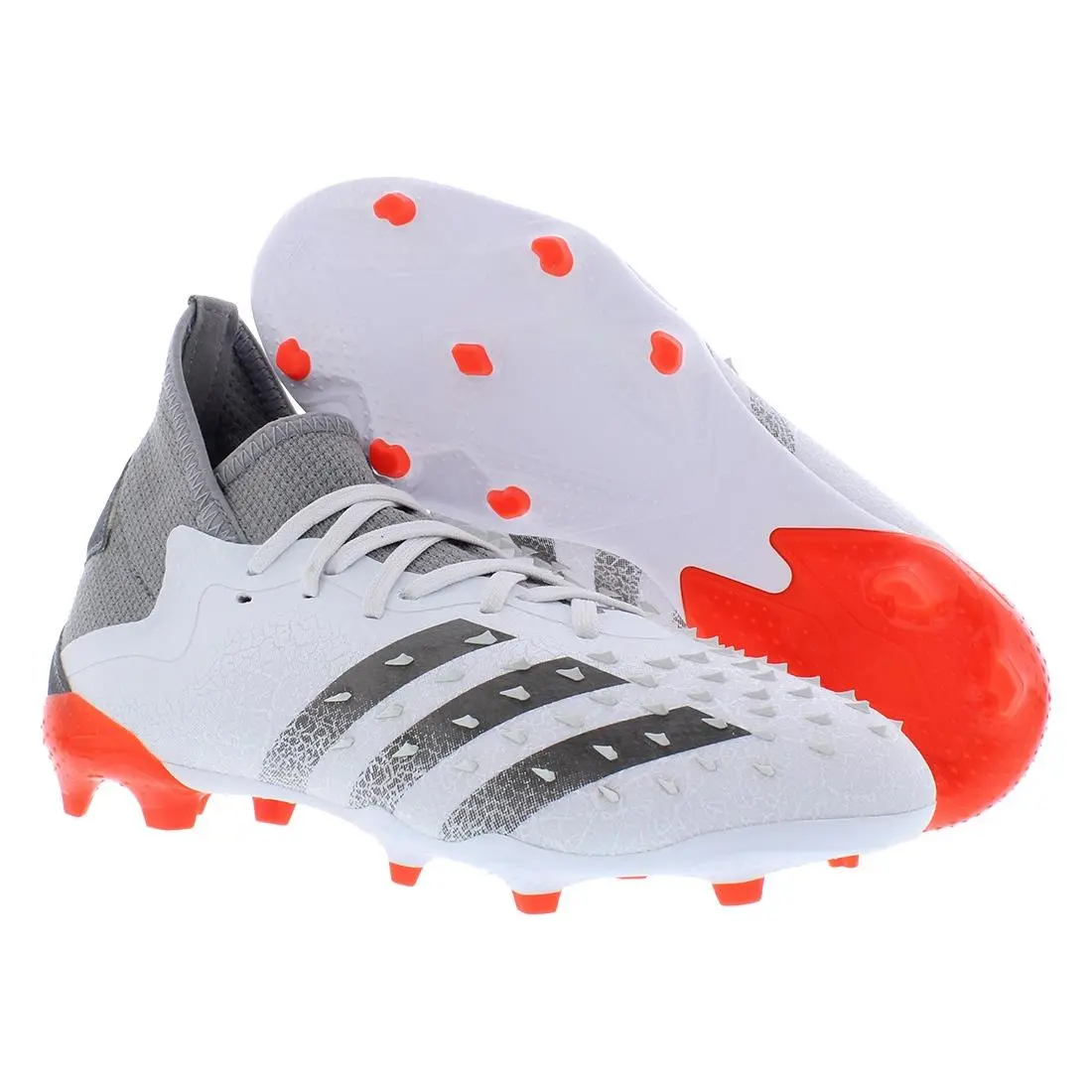 Adidas shoes - Cloud White/Iron Metallic/Solar Red, Main: White 4