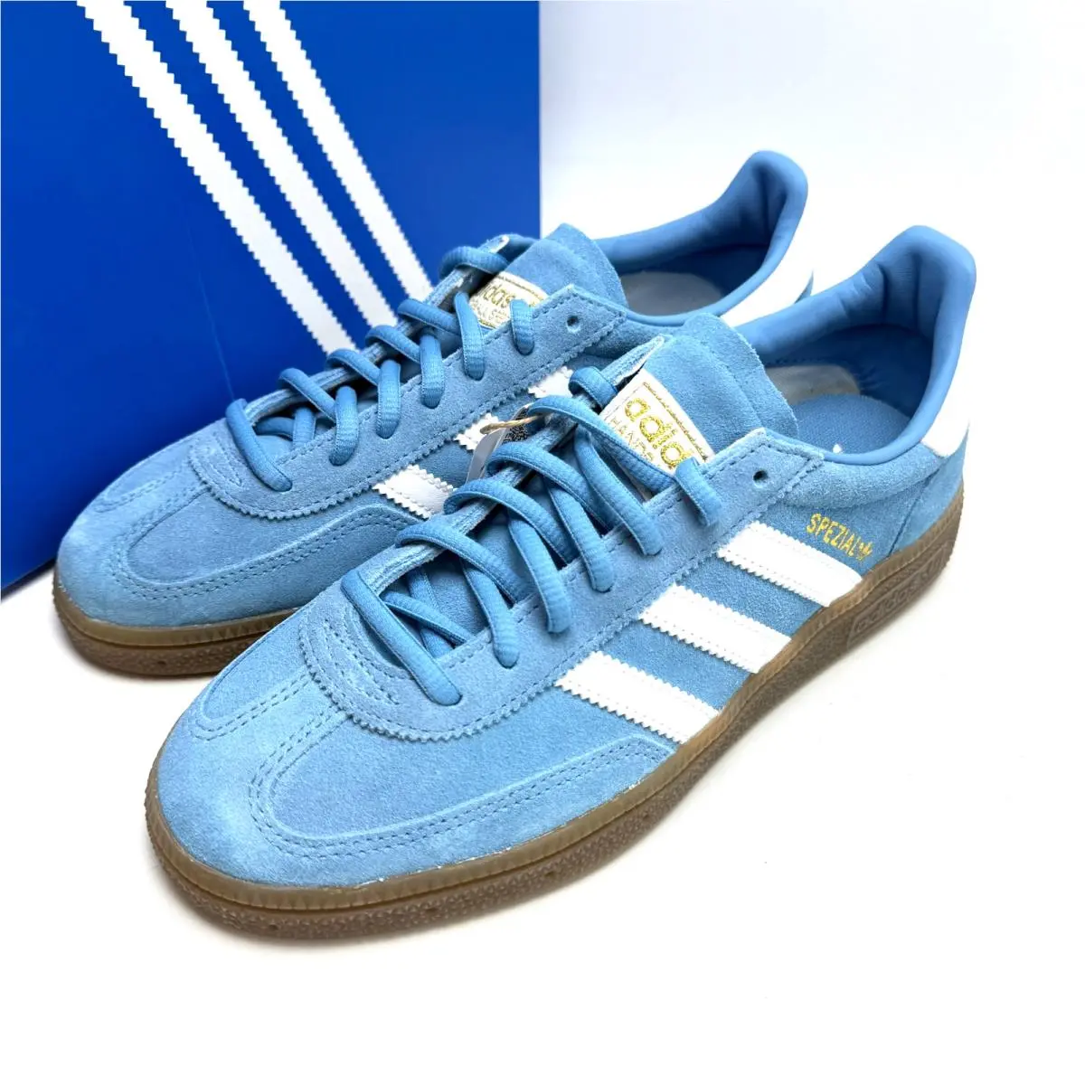 Adidas Handball Spezial Light Blue Cloud White Gum Women`s JQ6822 sz 7-9