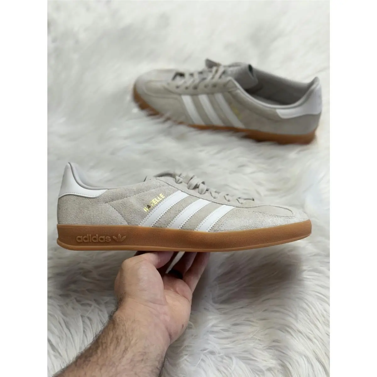 Adidas shoes - Gazelle Indoor Chalk Pearl White - HQ5153 - White 4