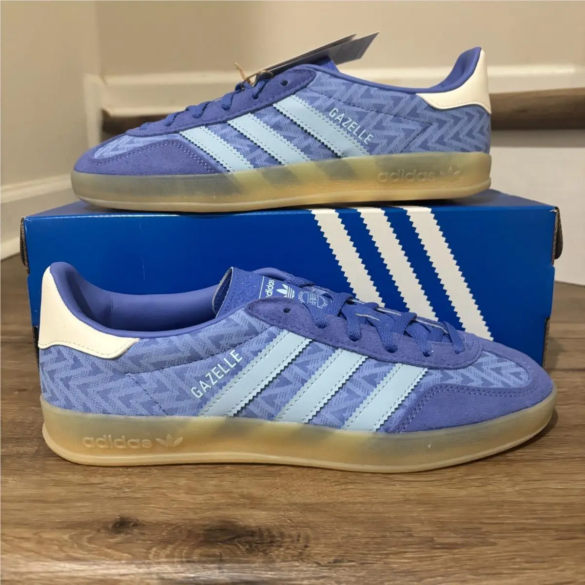Adidas Women’s Gazelle Indoor Real Lilac Clear Sky Gum Low Top KI3581