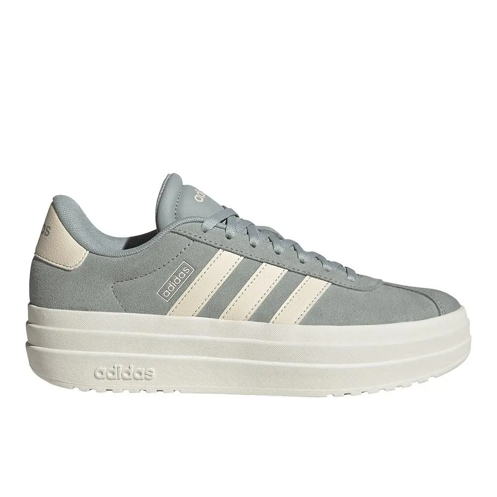 Adidas Vl Court Bold Lace Up Womens Green Sneakers Casual Shoes IH9150