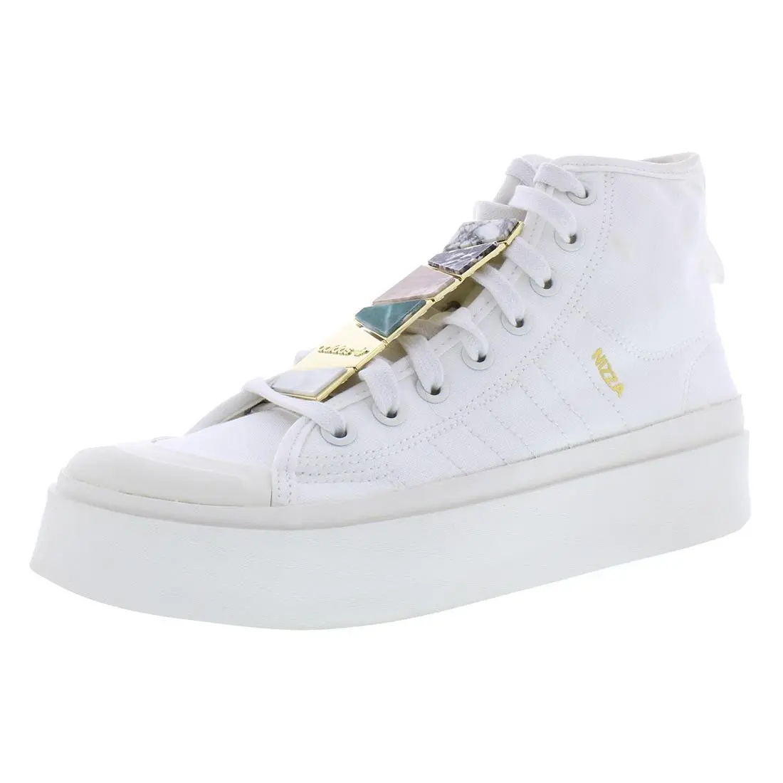 Adidas shoes - Cloud White/Cloud White/Gold Metallic, Main: White 5