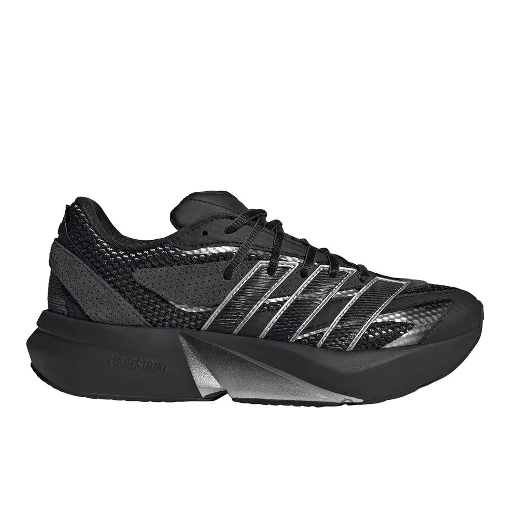 Adidas Lightblaze Lace Up Womens Black Sneakers Casual Shoes KI6791