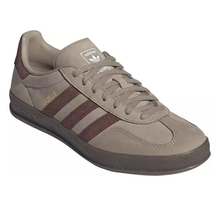 Men Adidas Gazelle Indoor Shoes Sneakers Khaki/fox Brown JQ8387