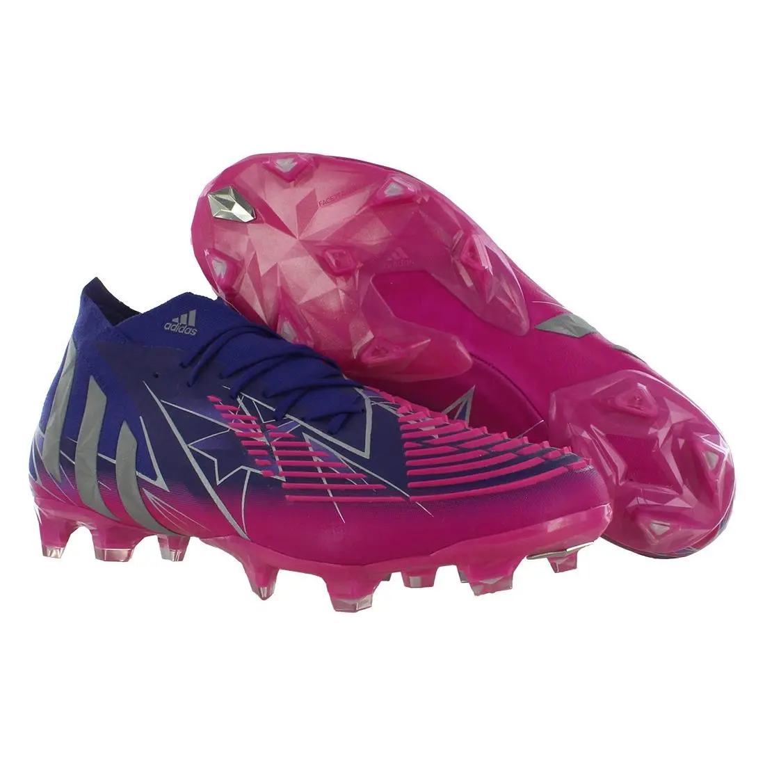 Adidas Predator Edge.1 Firm Ground Unisex Shoes - Team College Purple/Silver Metallic/Team Shock Pink, Main: Purple