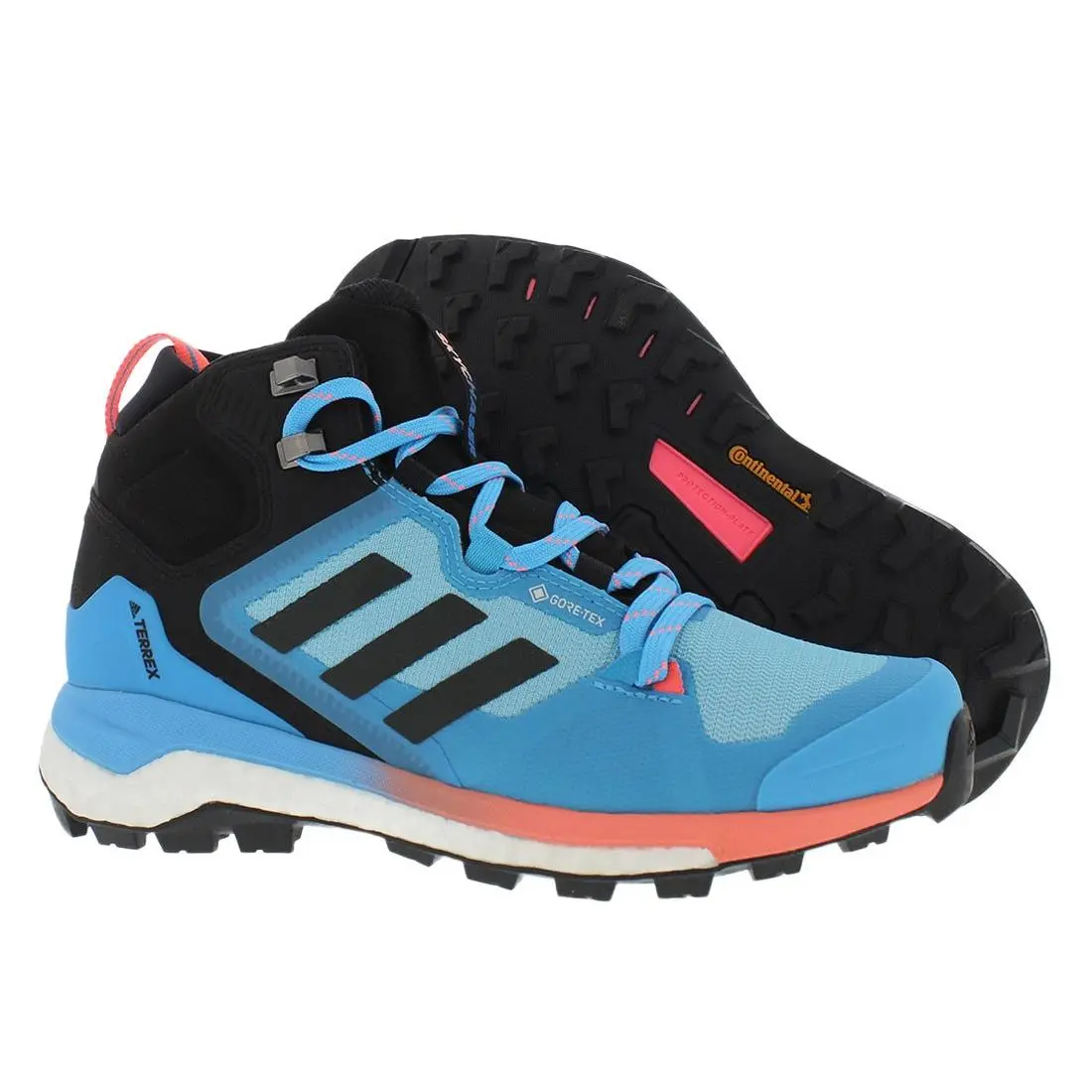 Adidas Terrex Skychaser 2 Mid Gtx Womens Shoes - Sky Rush/Acid Red, Main: Blue