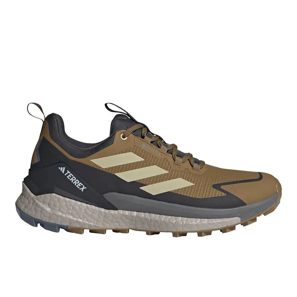 Adidas Terrex Free Hiker 2.0 Low Goretex Hiking Mens Brown Sneakers Athletic Sh