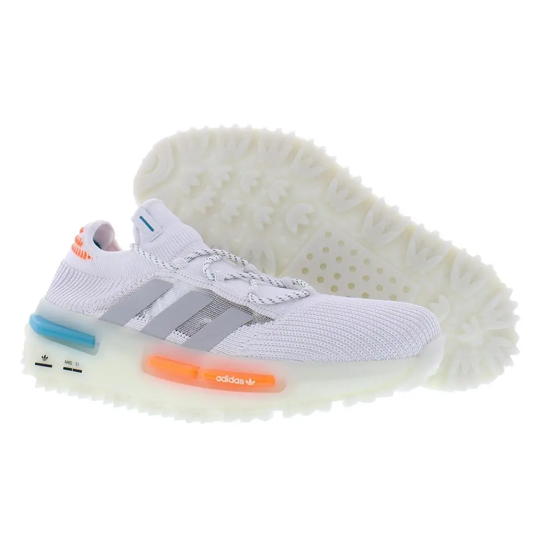 Adidas Nmd S1 Mens Shoes - White/Grey/Orange, Main: Grey