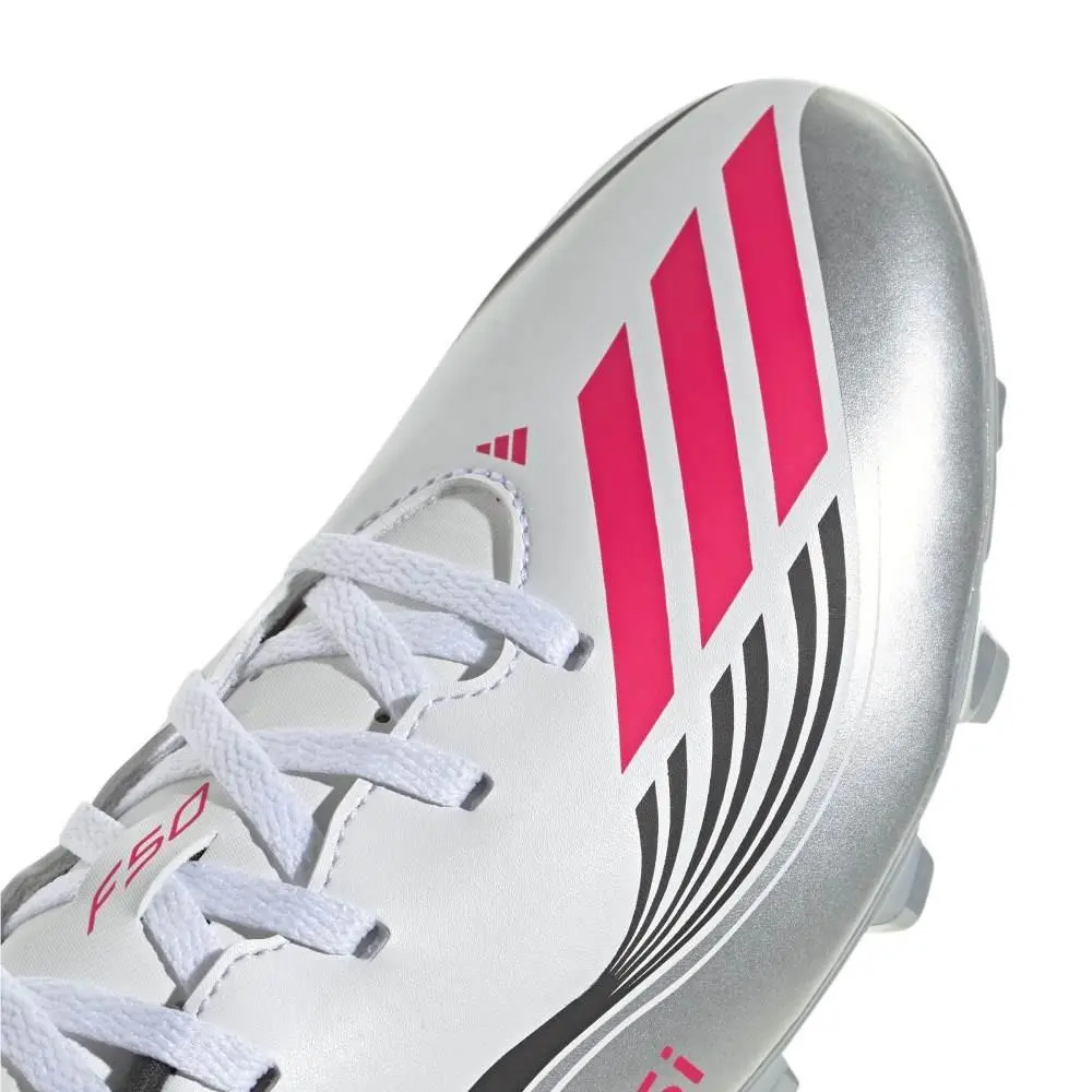 Adidas shoes - adidas F50 Messi Club Firm GroundMulti Ground Soccer Cleats - JP7443 - Silver, White 5