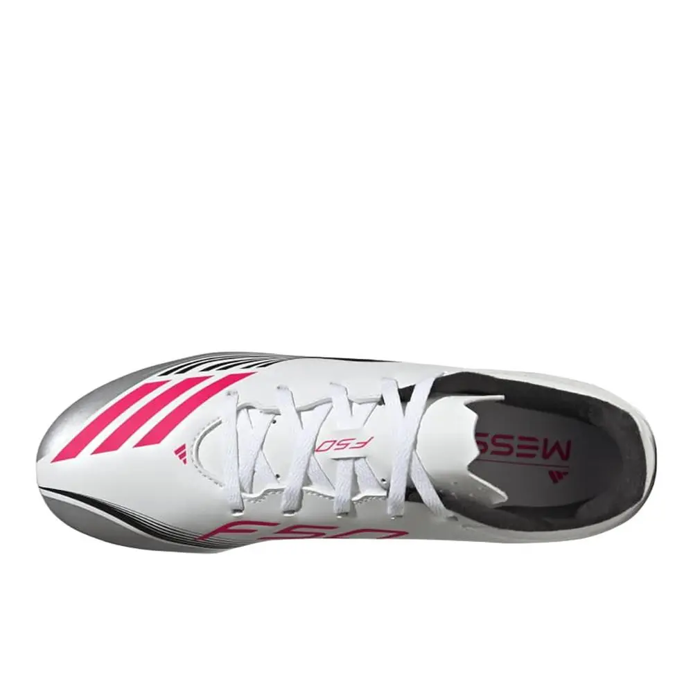 Adidas shoes - adidas F50 Messi Club Firm GroundMulti Ground Soccer Cleats - JP7443 - Silver, White 10