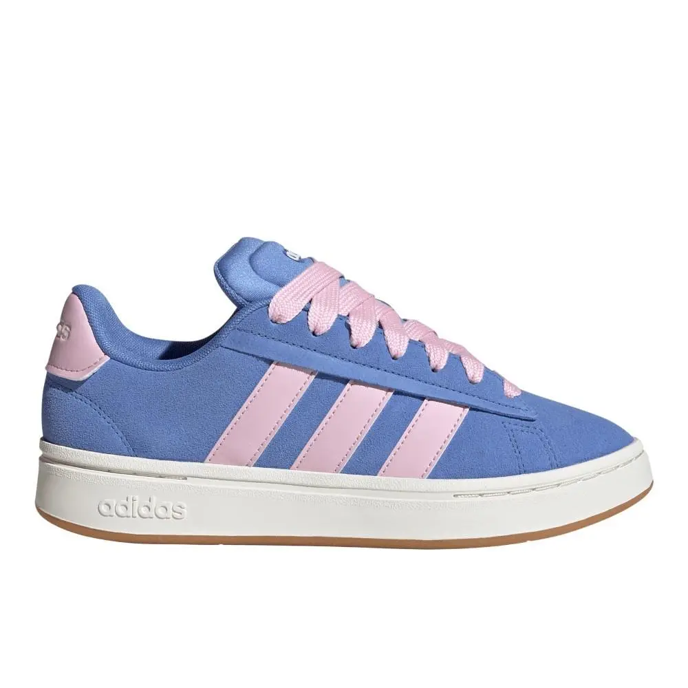 Adidas Grand Court Alpha 00S Lace Up Womens Blue Pink Sneakers Casual Shoes JQ