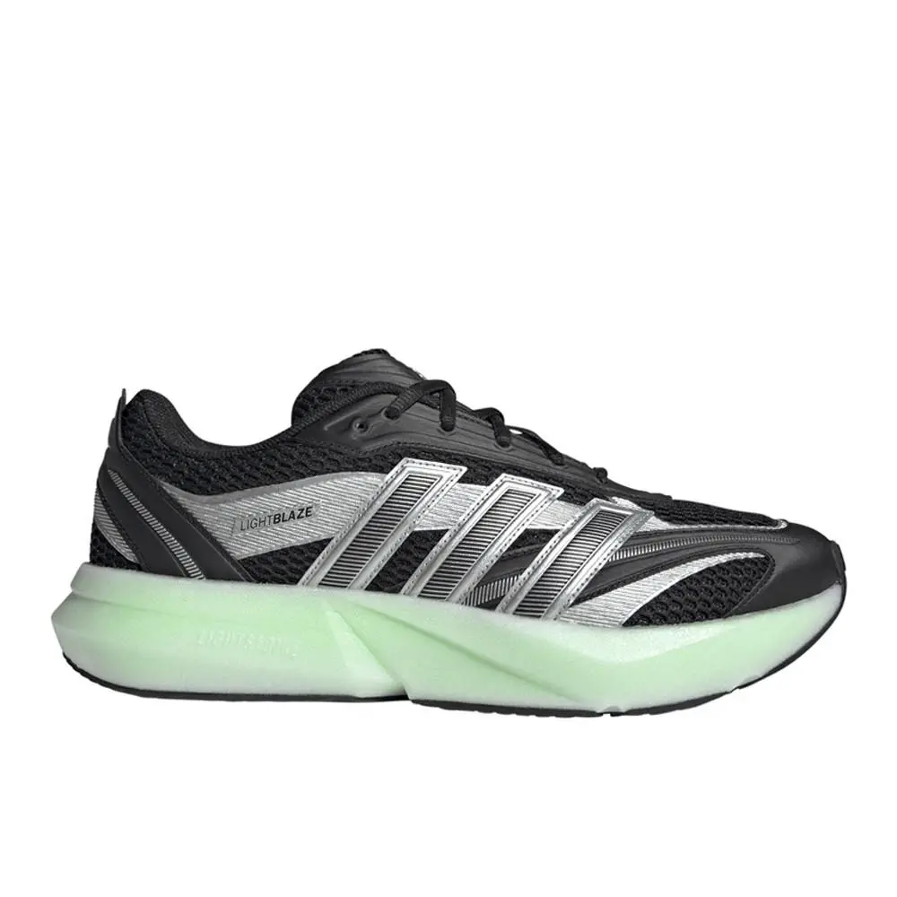 Adidas Lightblaze Glow Lace Up Mens Black Silver Sneakers Casual Shoes JP6321