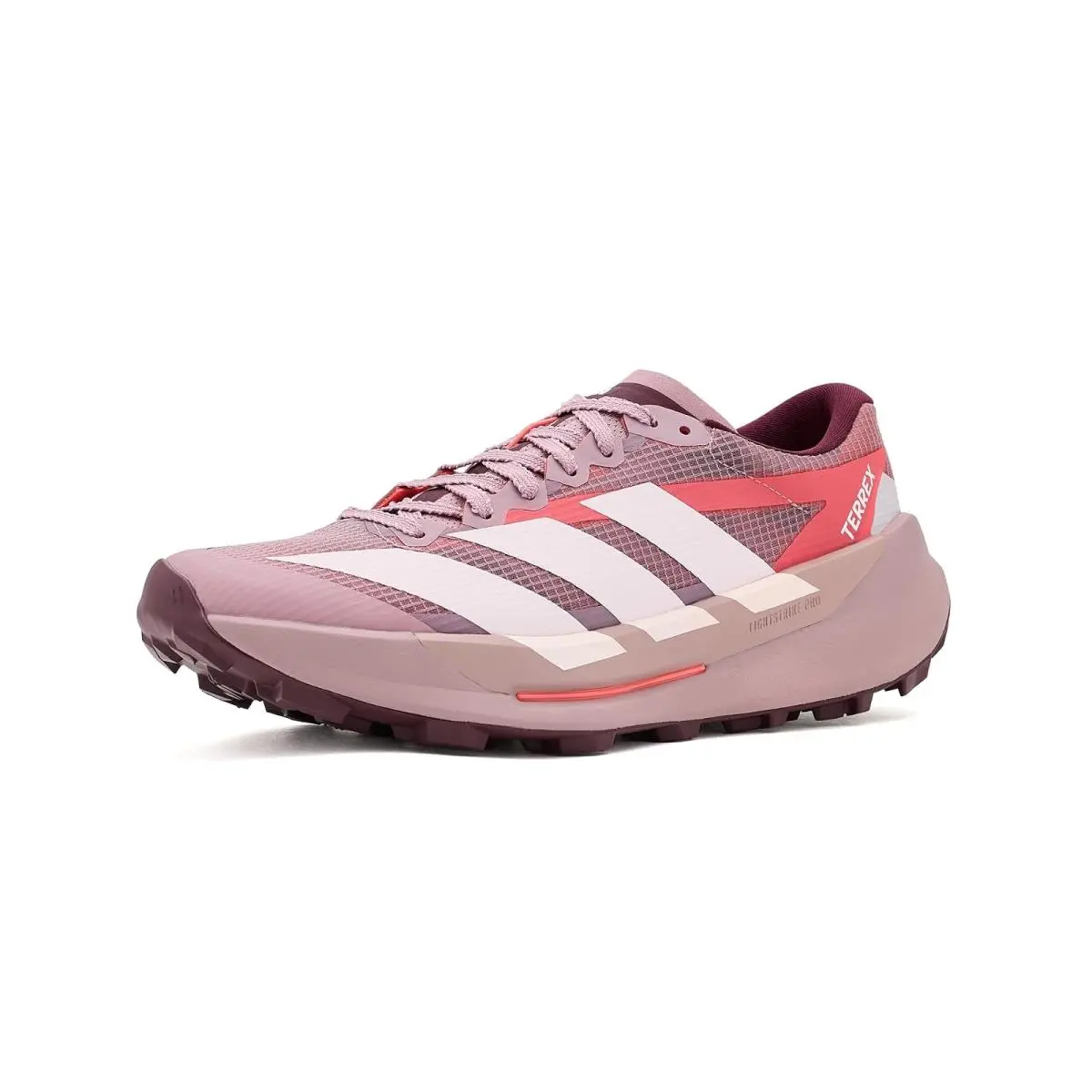 Woman`s Shoes Adidas Outdoor Terrex Agravic Tt Trail Running Shoes - Magic Mauve/Distilled Pink/Solar Turbo
