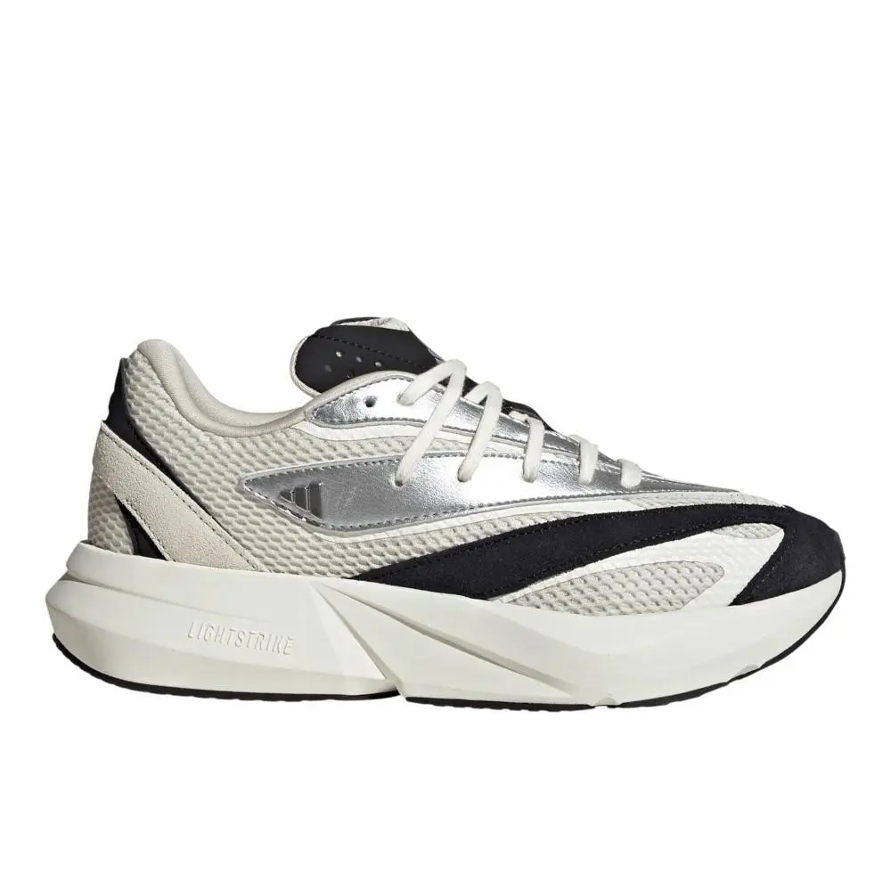 Adidas Lightblaze Lace Up Womens Off White Sneakers Casual Shoes JR7208