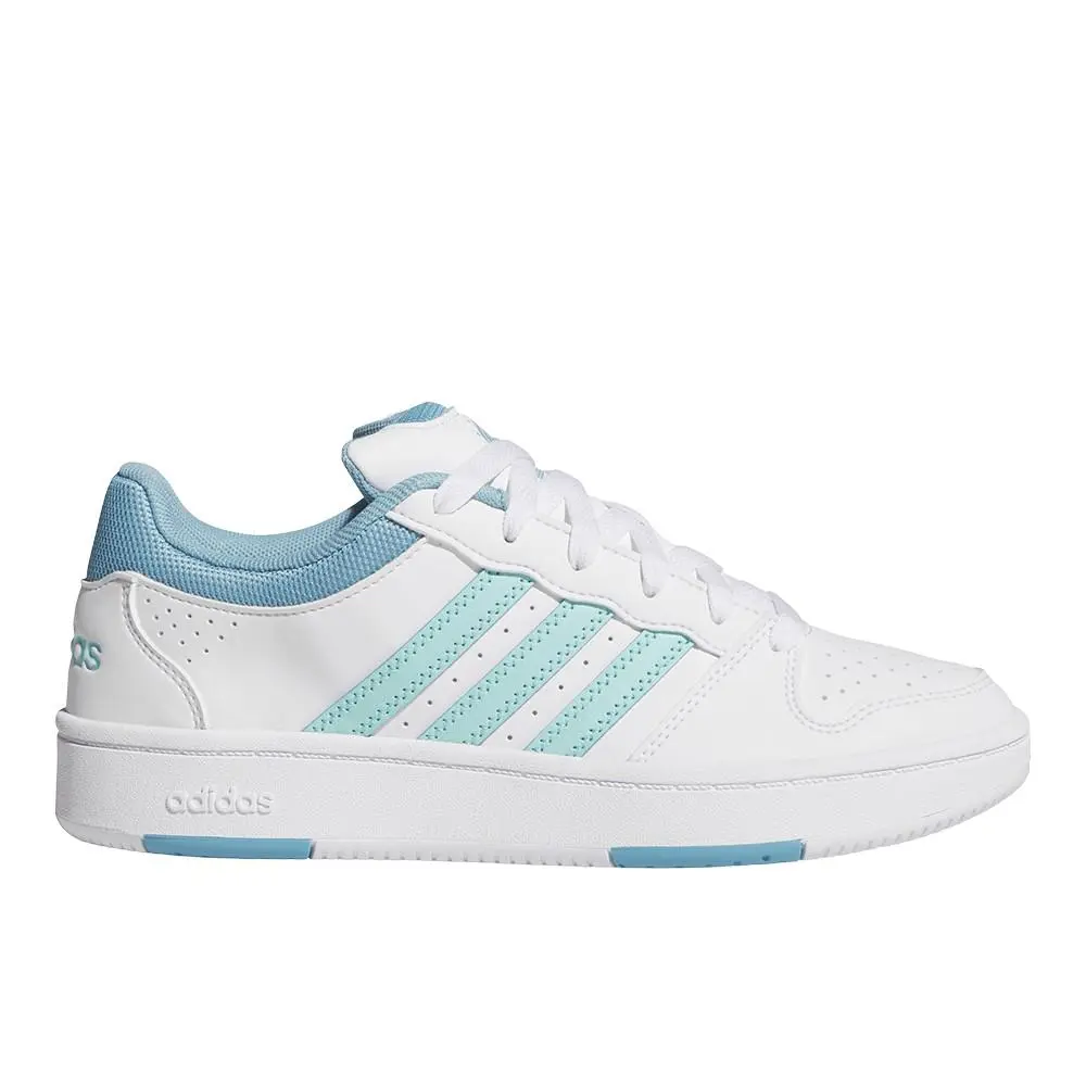 Adidas Hoops Classic Lace Up Womens White Sneakers Casual Shoes KI1083