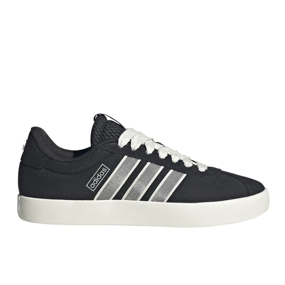 Adidas Vl Court 3.0 Lace Up Womens Black Sneakers Casual Shoes JS4381