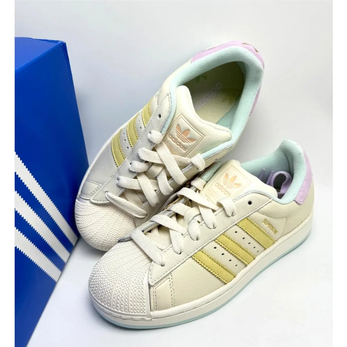 Adidas shoes - adidas Superstar - Superstar - KJ0445 - Off White/Powder Yellow/Halo Mint 13