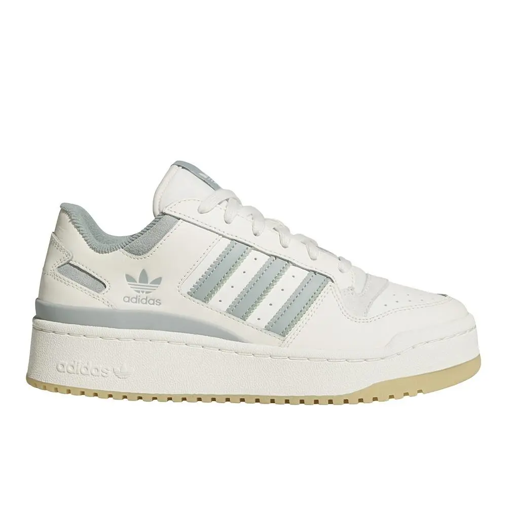 Adidas Forum Bold Stripes Lace Up Womens Off White Sneakers Casual Shoes JP6491
