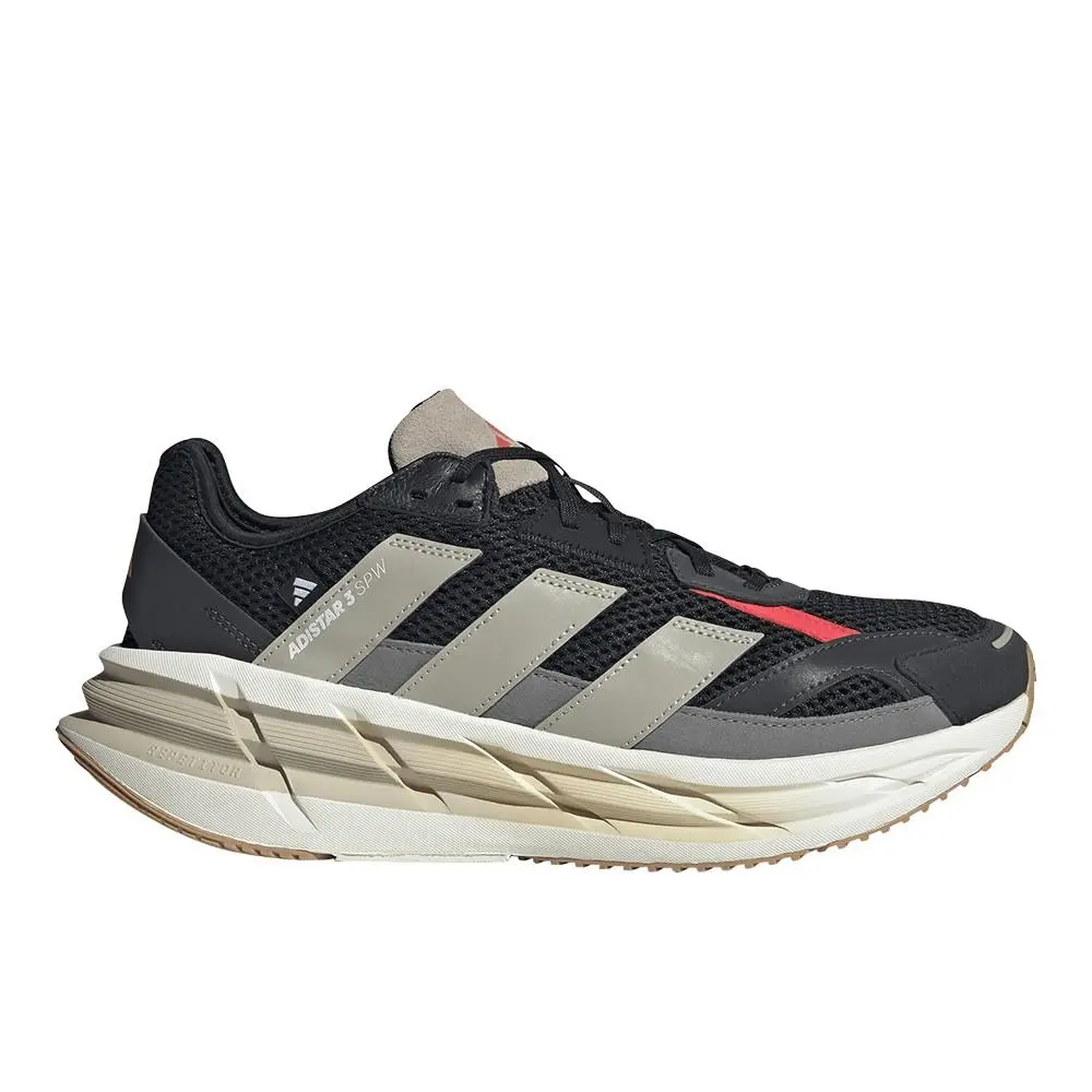 Adidas Adistar 3 Sportswear Lace Up Mens Beige Black Sneakers Casual Shoes KI6