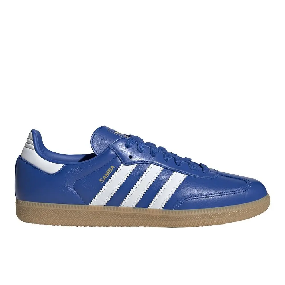 Adidas Samba Og Lace Up Male Blue Sneakers Casual Shoes JR0882