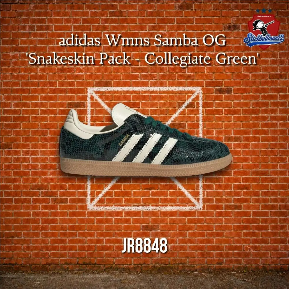 Adidas Wmns Samba OG `snakeskin Pack - Collegiate Green` JR8848