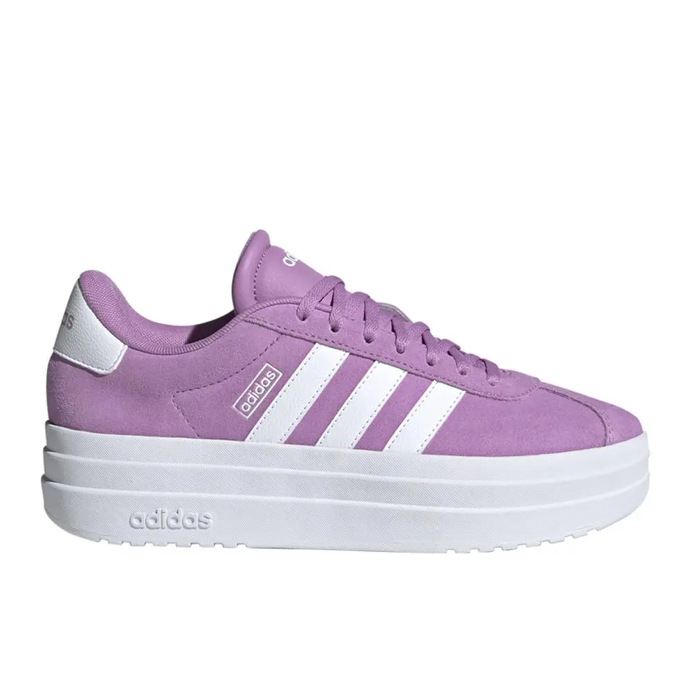 Adidas Vl Court Bold Lace Up Womens Purple Sneakers Casual Shoes II0000