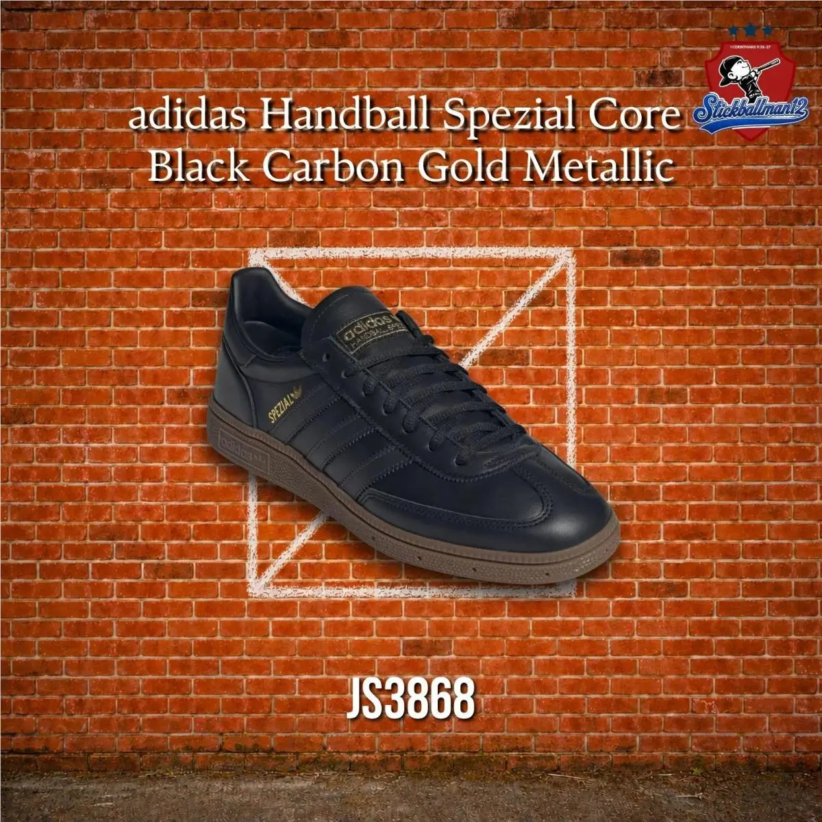 Adidas Handball Spezial Core Black Carbon Gold Metallic - JS3868
