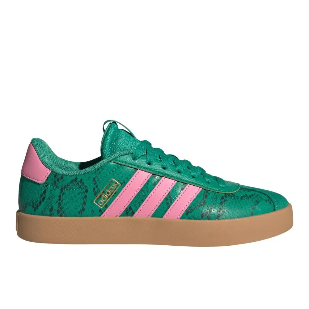 Adidas Vl Court 3.0 Lace Up Womens Green Sneakers Casual Shoes JR8668