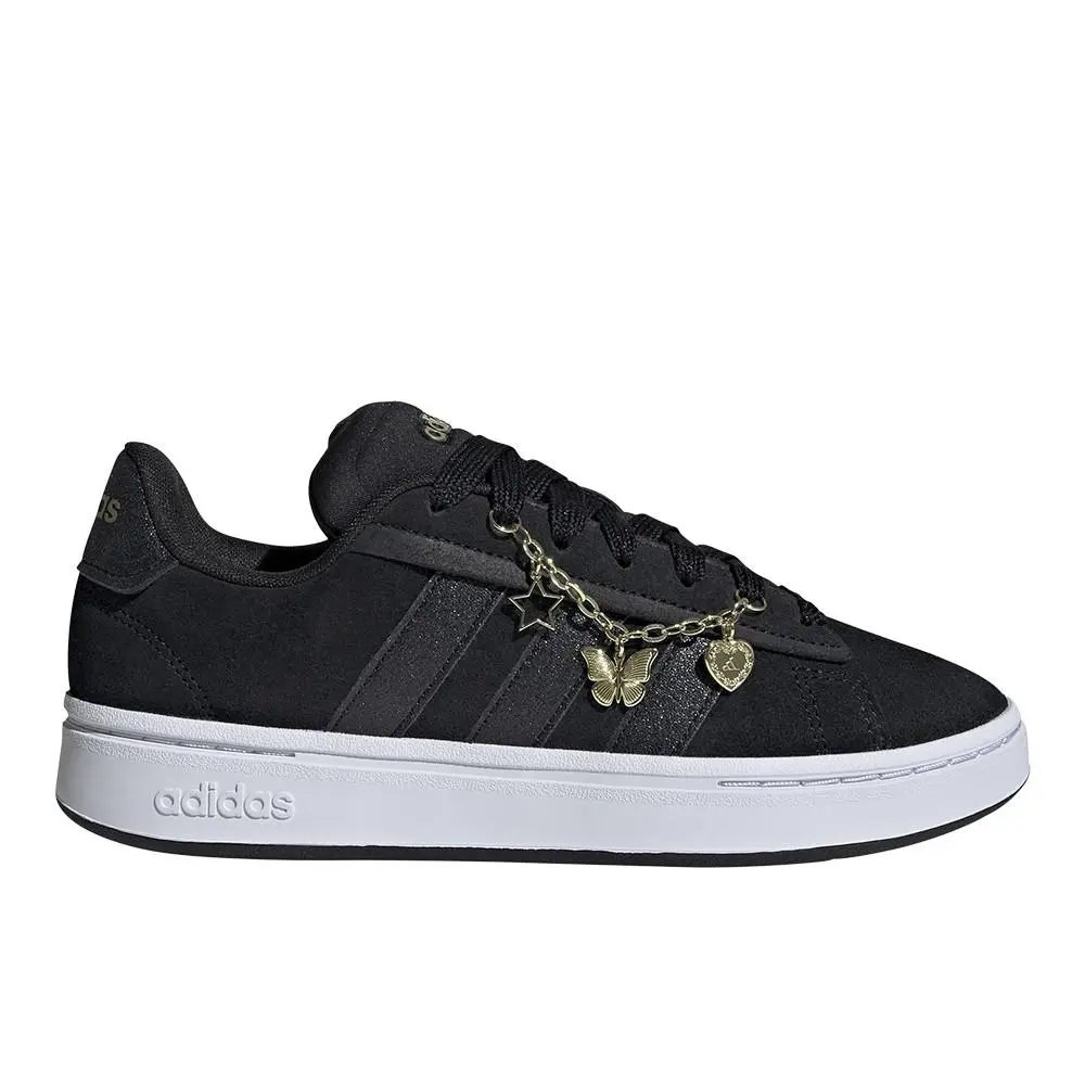 Adidas Grand Court Alpha 00S Lace Up Womens Black Sneakers Casual Shoes KI1310