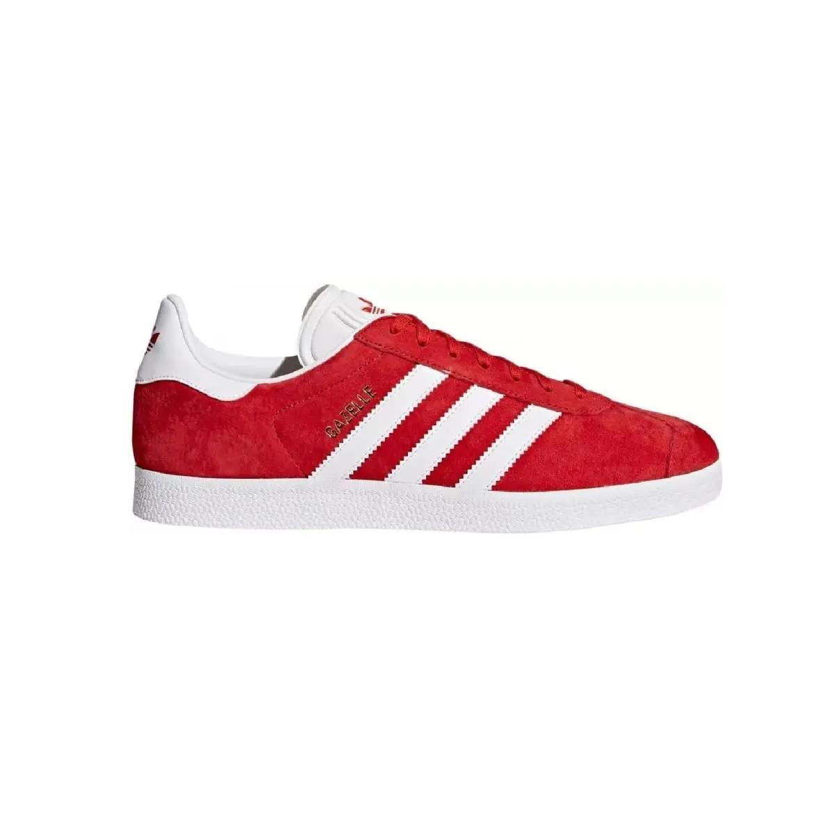 Adidas Gazelle Scarlet White Gold Skateboarding Sneaker S76228 399 Men`s Shoes - SCARLE/FTWWHT/GOLDMT