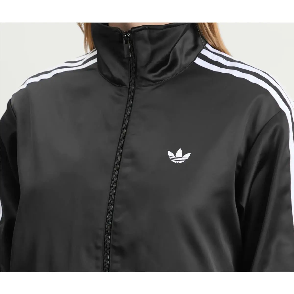 Adidas clothing - adidas Originals Firebird Satin Lace Loose Track Top - LF2670 - Black 1