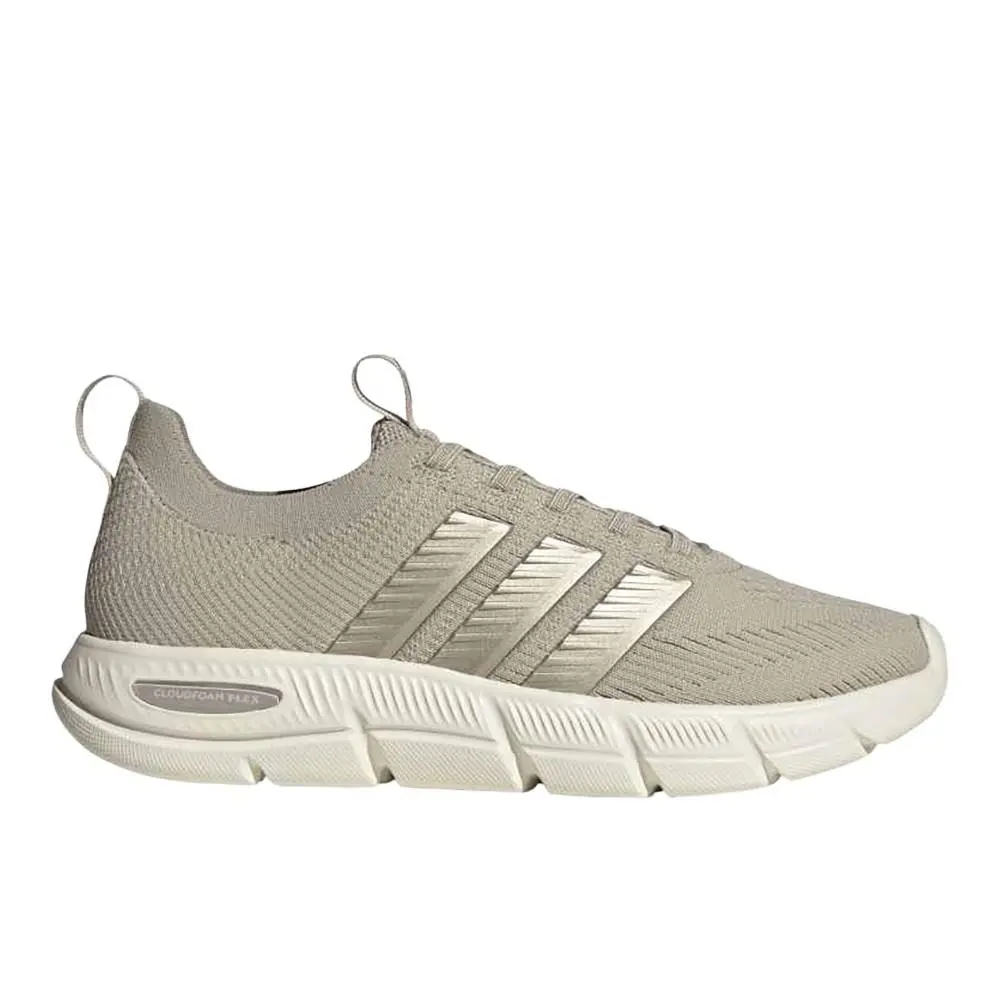 Adidas Cloudfoam Flex Slounge Wide Slip On Womens Beige Sneakers Casual Shoes K