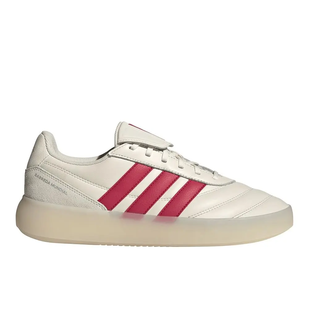 Adidas Barreda Mundial Lace Up Mens Off White Red Sneakers Casual Shoes HQ2353